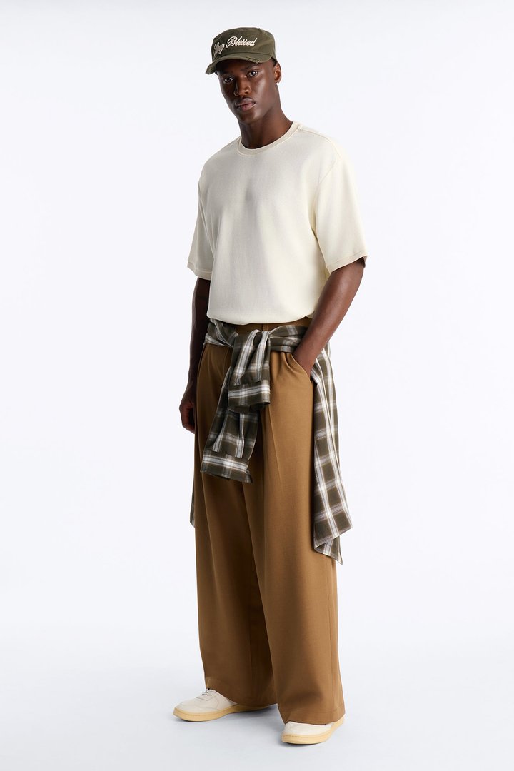 Classic Waffle Tee - Cream