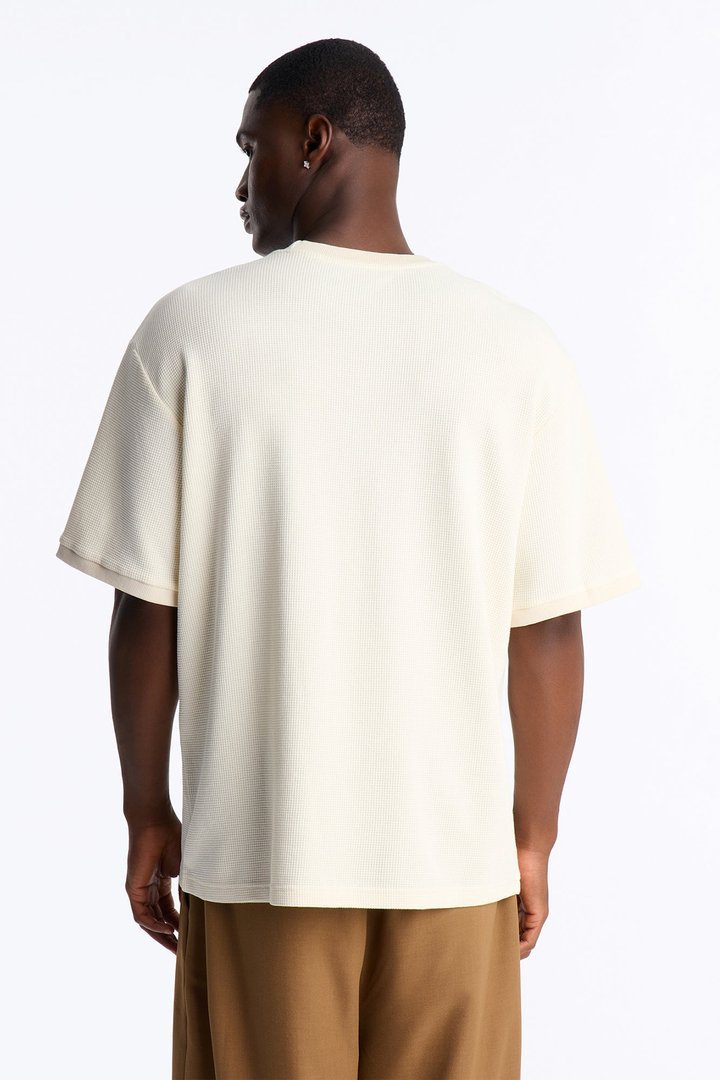 Classic Waffle Tee - Cream