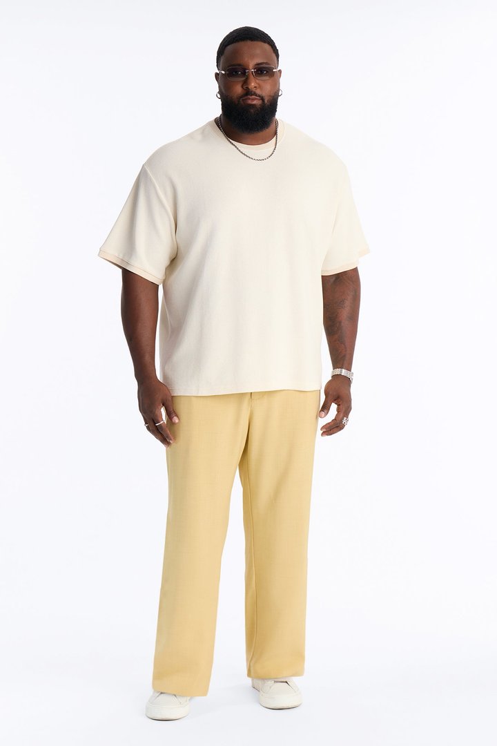 Classic Waffle Tee - Cream