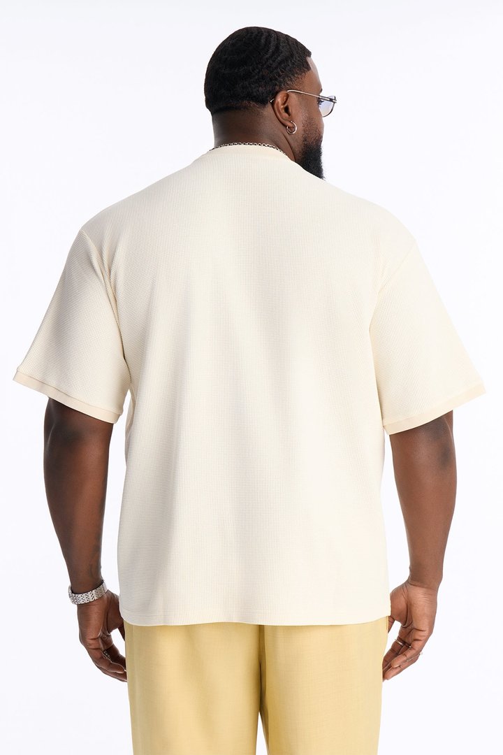 Classic Waffle Tee - Cream