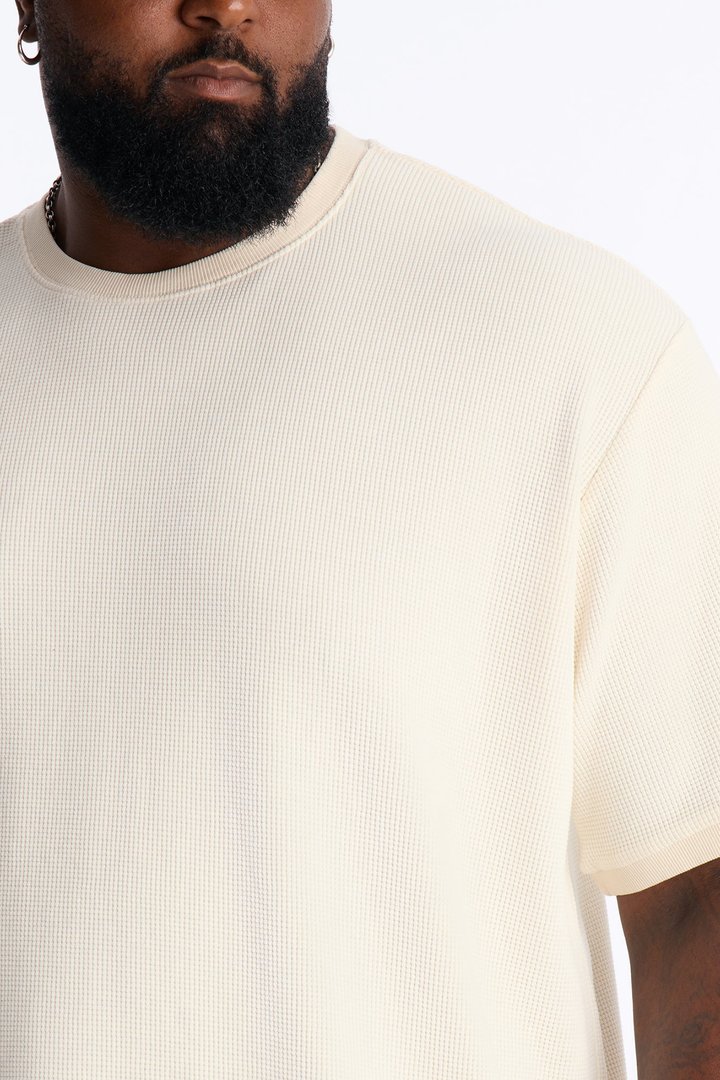 Classic Waffle Tee - Cream