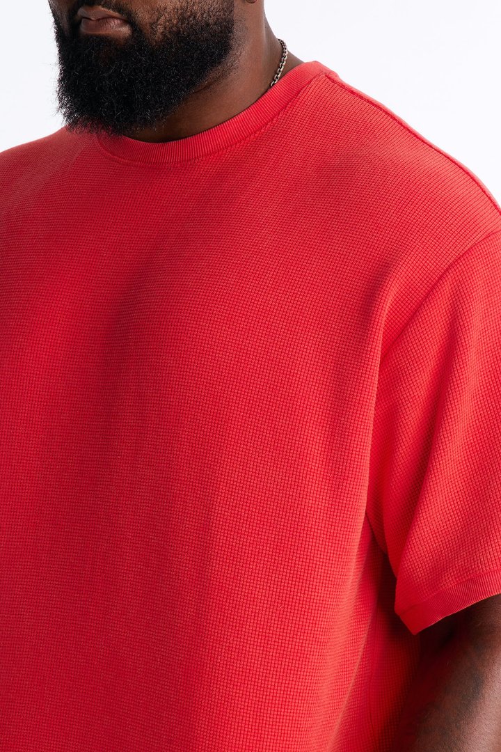 Classic Waffle Tee - Red