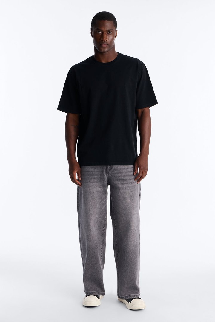 Destructed Crewneck Tee - Black