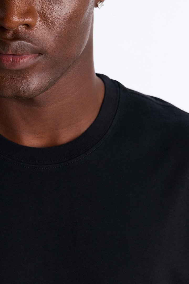 Destructed Crewneck Tee - Black