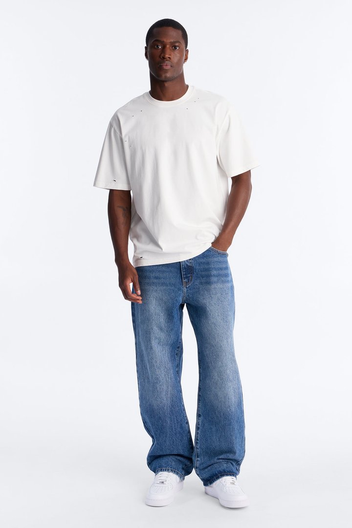 Destructed Crewneck Tee - White