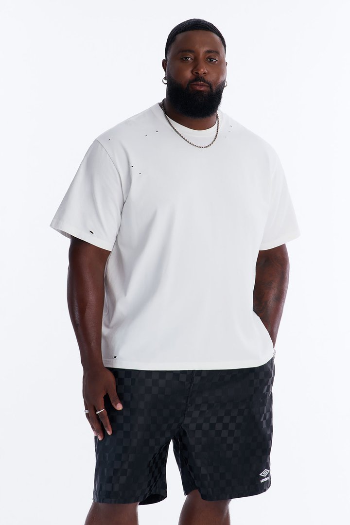Destructed Crewneck Tee - White