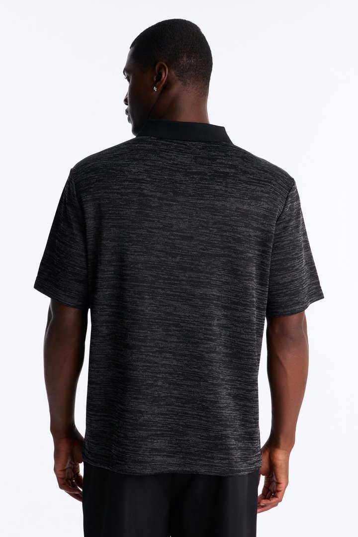 Modern Quarter Zip Polo - Black