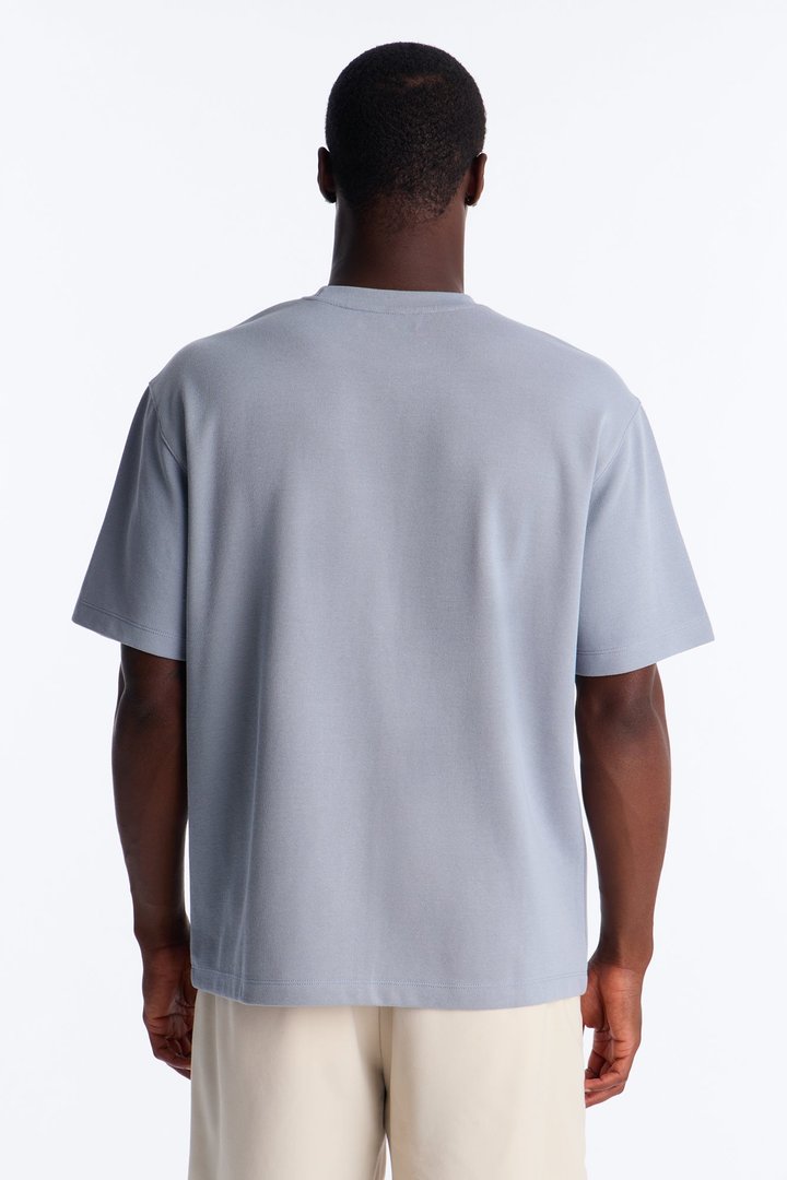 Collegiate Crewneck Tee - Blue
