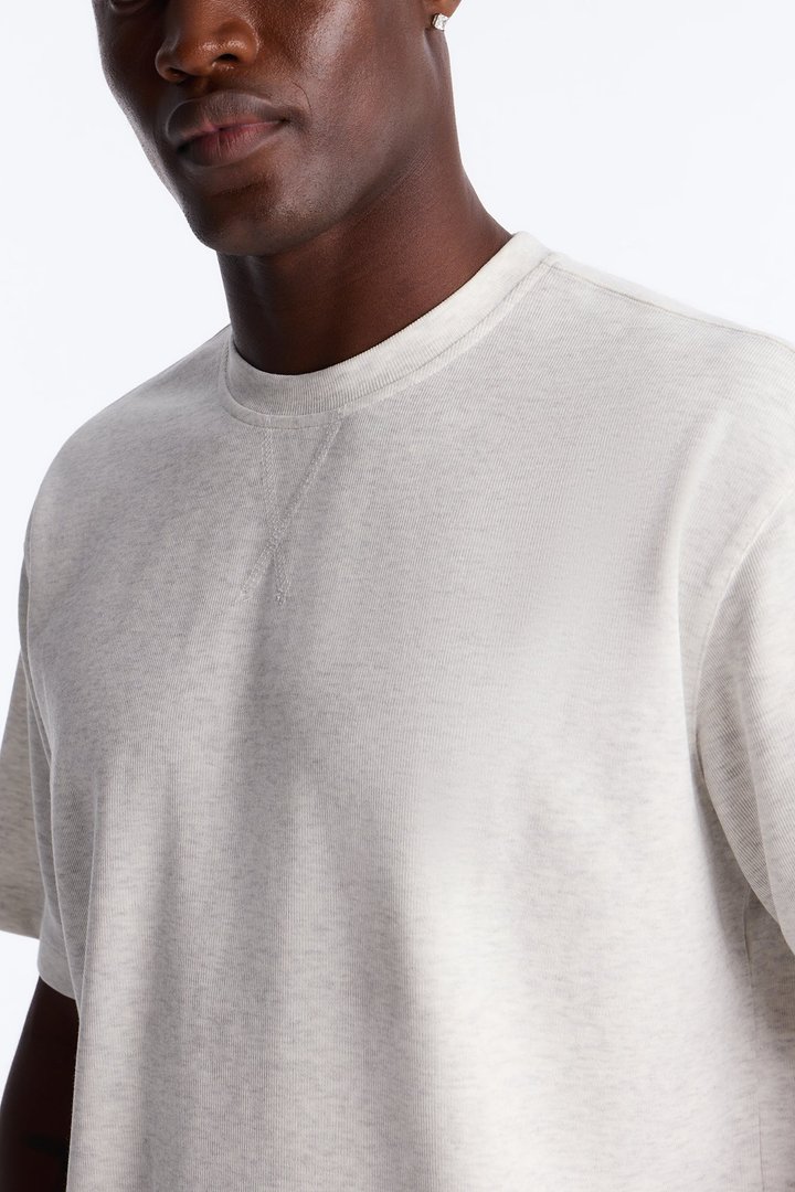 Collegiate Crewneck Tee - Grey