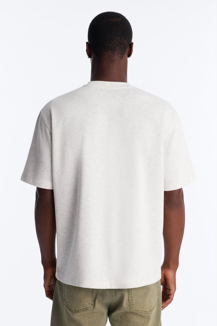 Collegiate Crewneck Tee - Grey