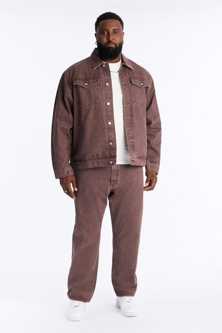 Ironwood Utility Denim Trucker Jacket - Washed Brown