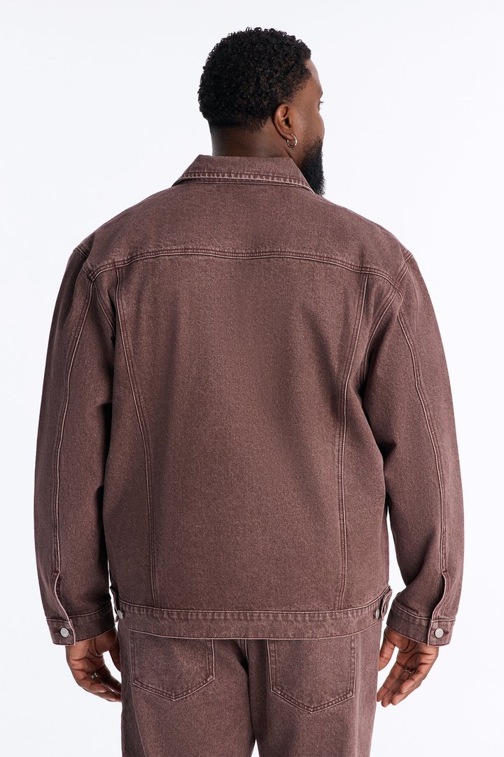 Ironwood Utility Denim Trucker Jacket - Washed Brown