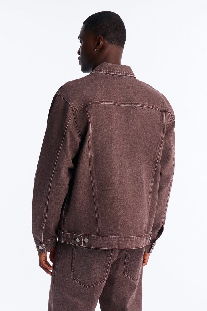 Ironwood Utility Denim Trucker Jacket - Washed Brown
