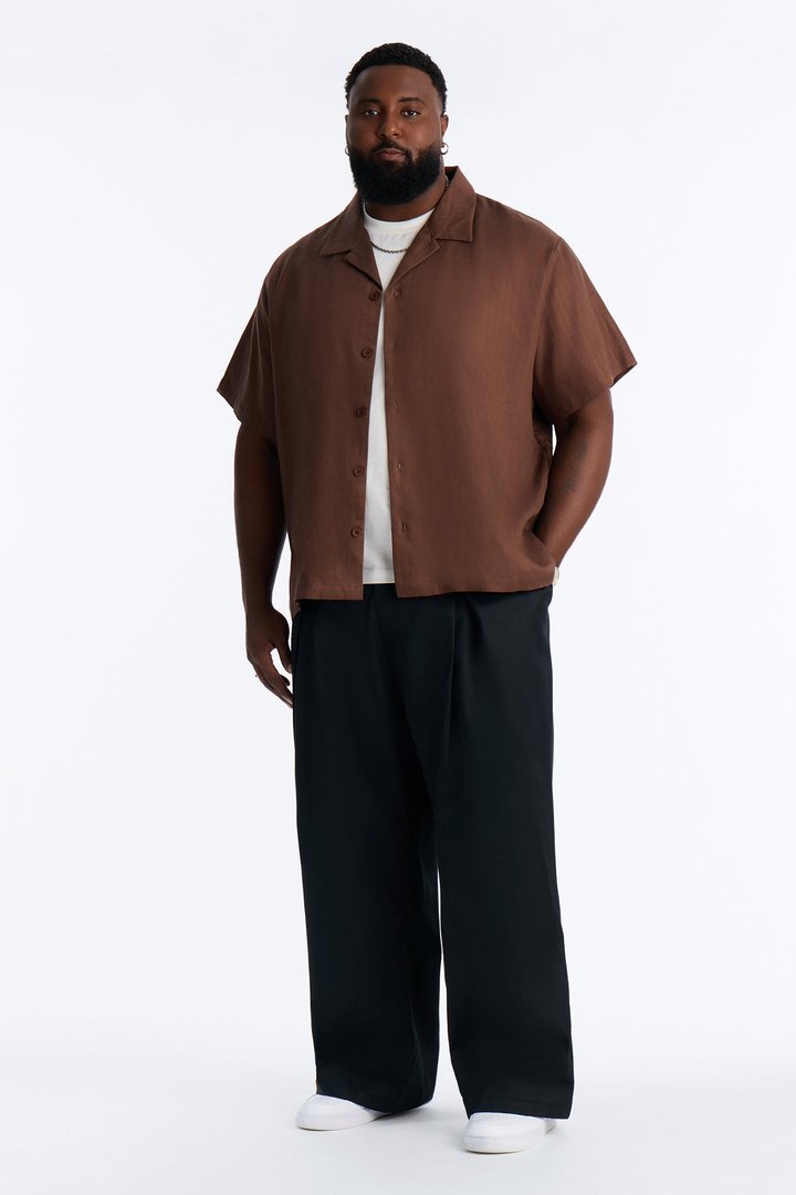 On The Low Baggy Pleated Pant - Black