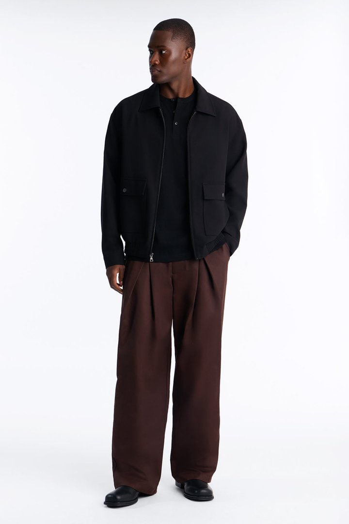 On The Low Baggy Pleated Pant - Brown