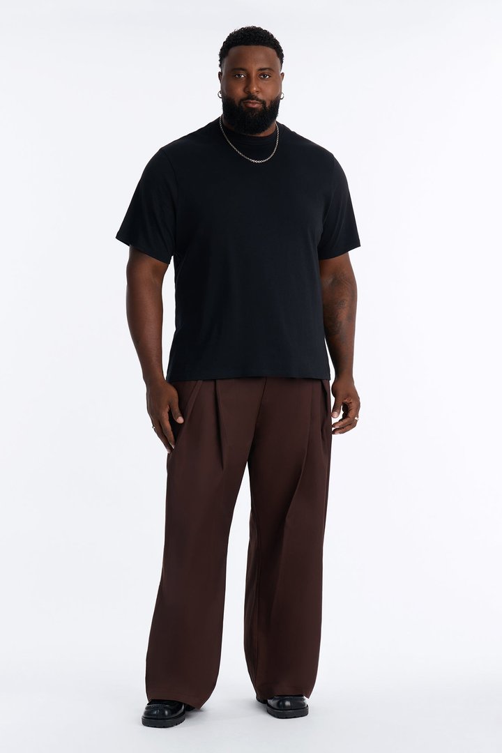 On The Low Baggy Pleated Pant - Brown