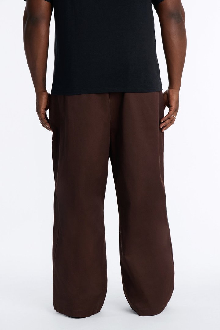 On The Low Baggy Pleated Pant - Brown