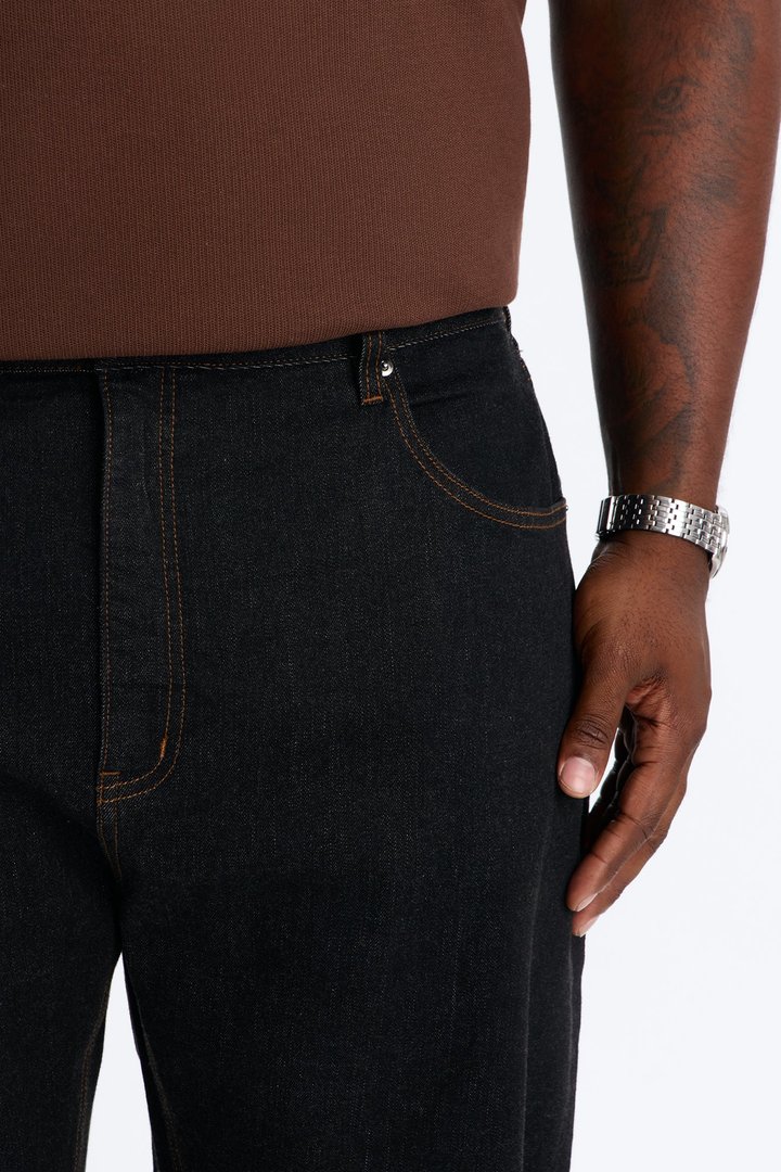 Raw Selvedge Straight Be Clean Jean - Black