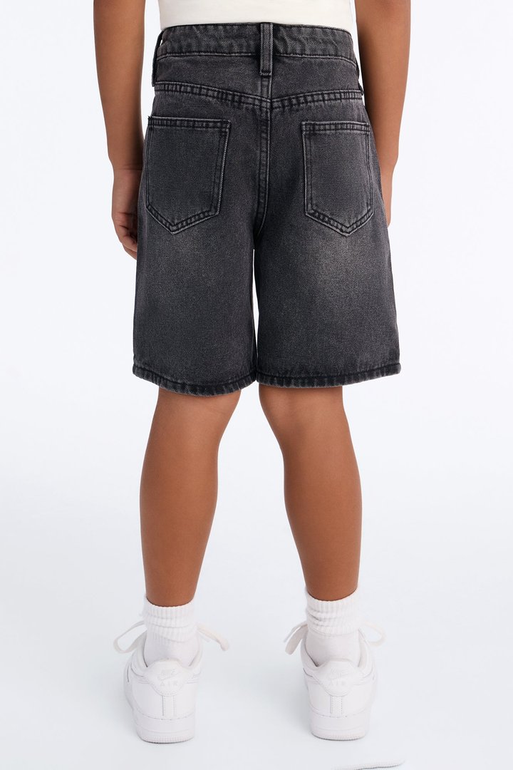 Mini Relaxed Been Blessed Denim Shorts - Black