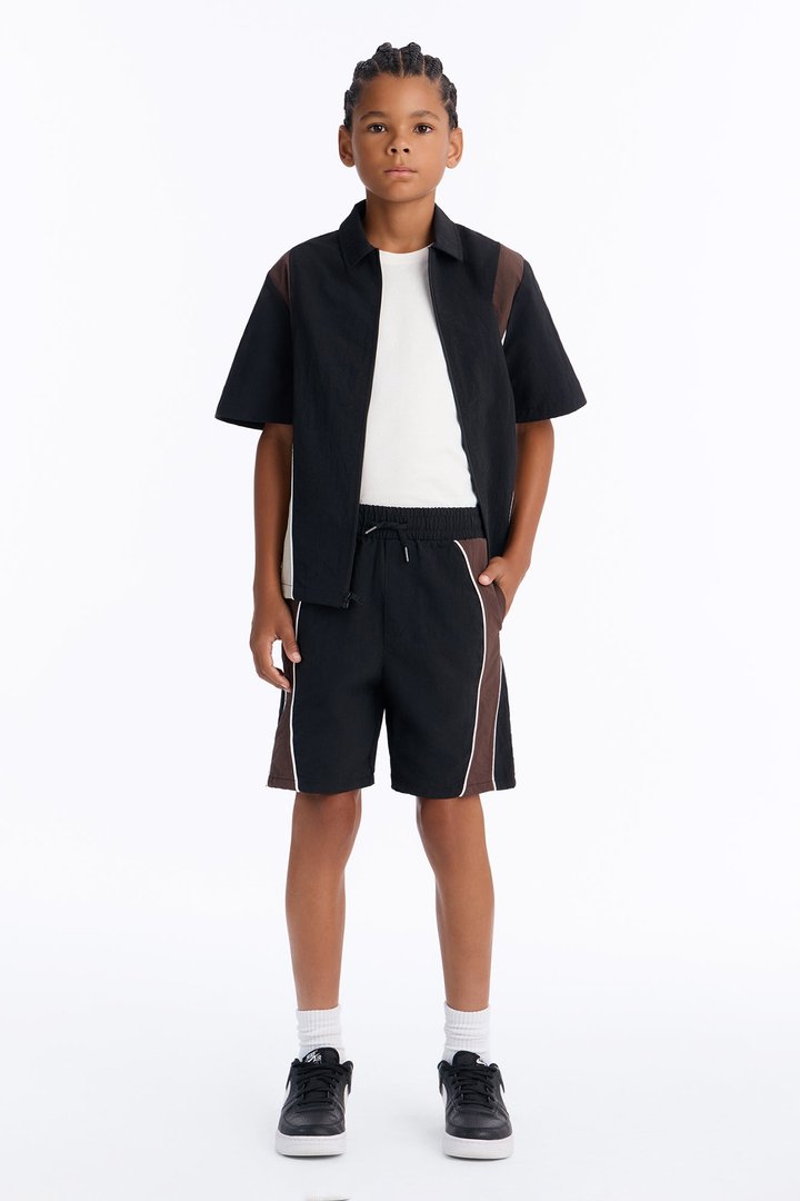 Mini Relaxed Osaka Block Short - Black/Brown