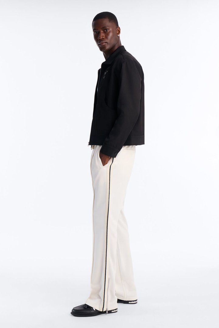 Dennis Slim Flare Track Pant - Cream