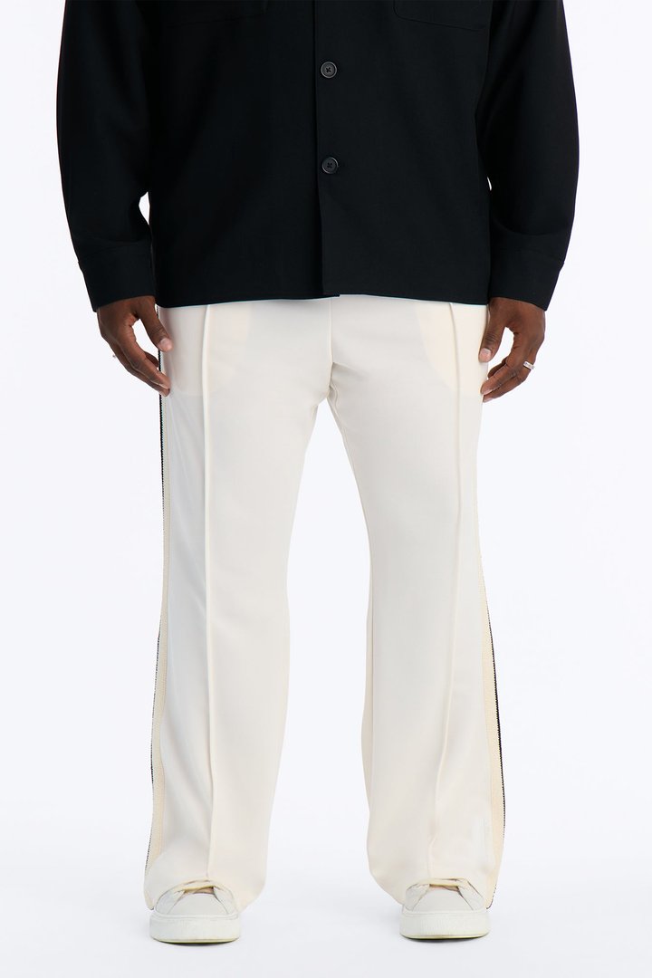 Dennis Slim Flare Track Pant - Cream