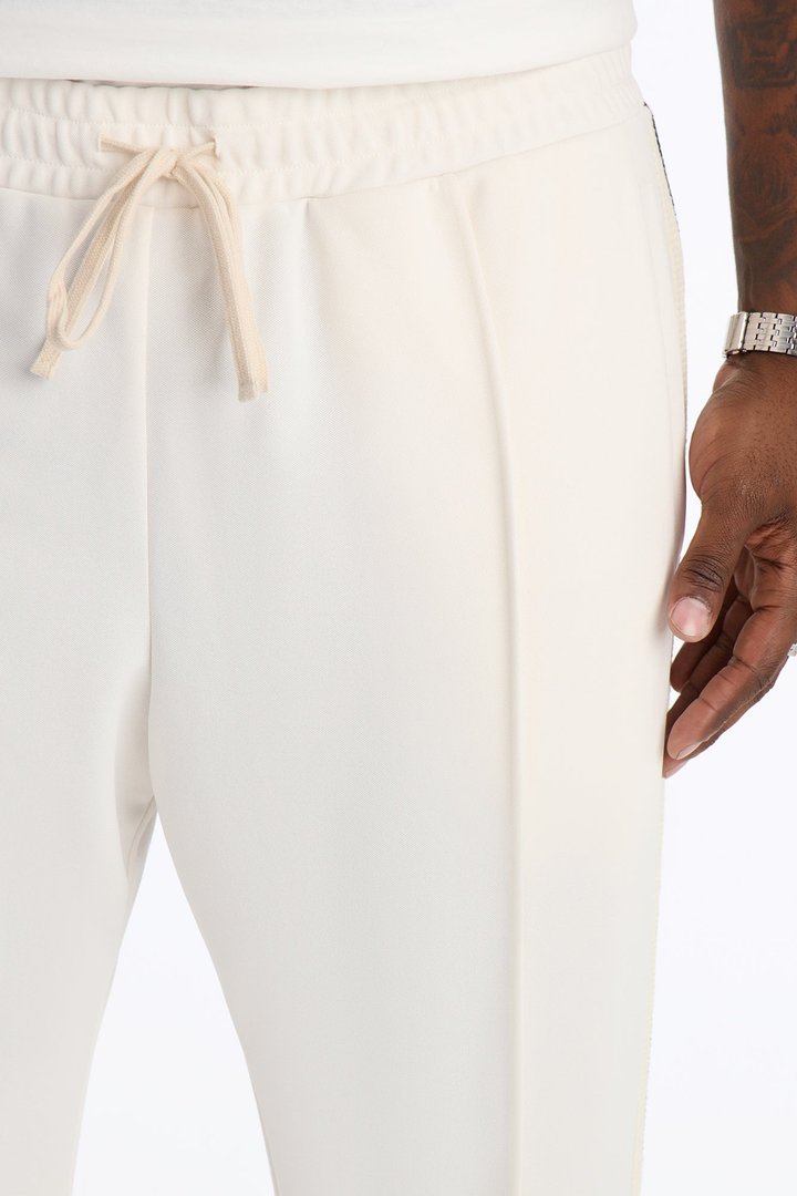 Dennis Slim Flare Track Pant - Cream
