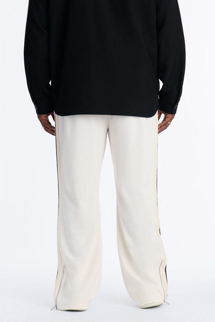 Dennis Slim Flare Track Pant - Cream