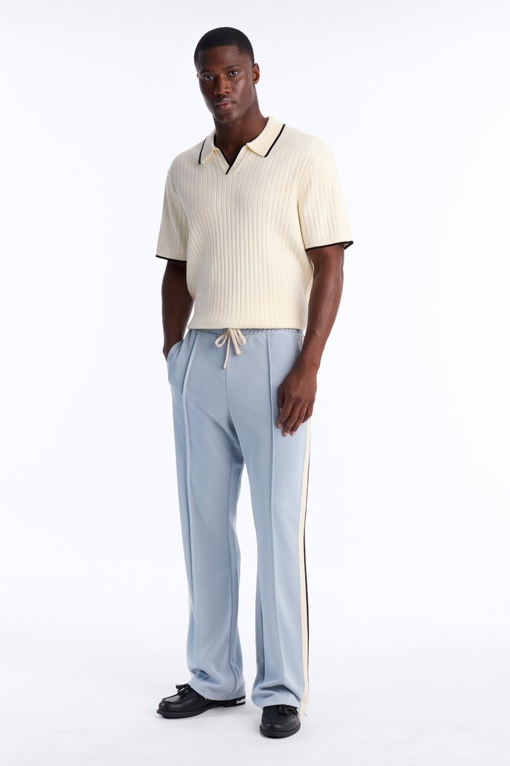 Dennis Slim Flare Track Pant - Light Blue