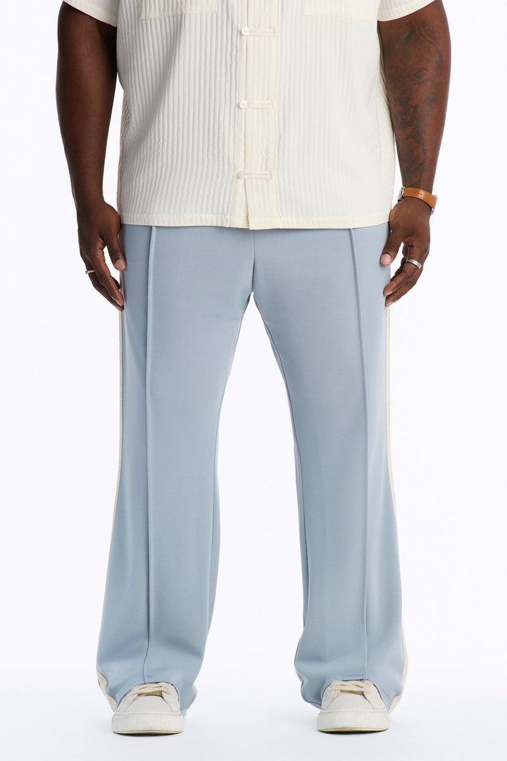 Dennis Slim Flare Track Pant - Light Blue
