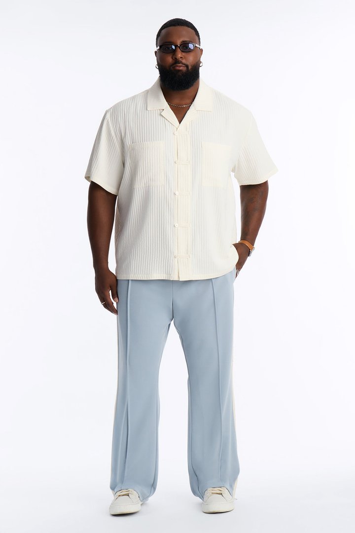 Dennis Slim Flare Track Pant - Light Blue