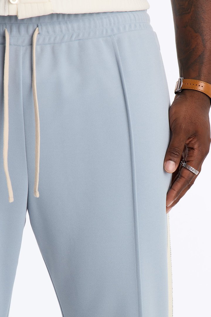Dennis Slim Flare Track Pant - Light Blue