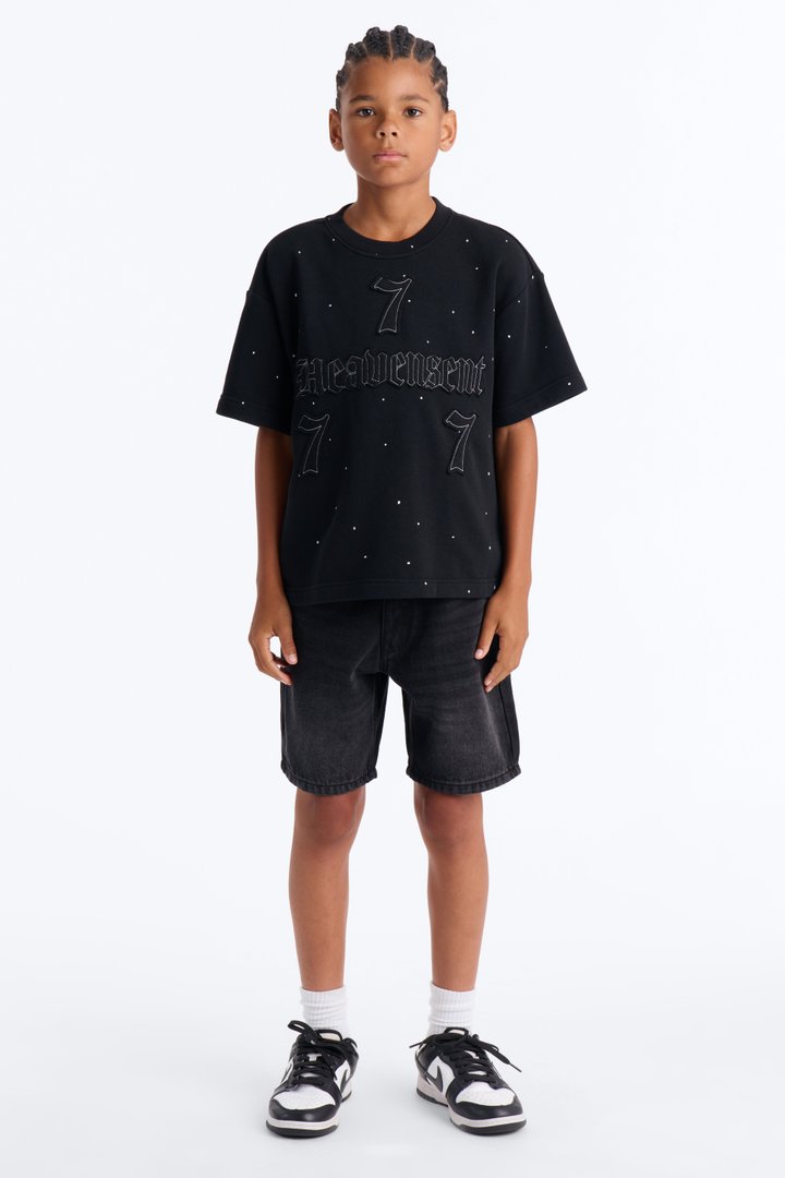 Mini Relaxed Heavensent 777 Short Sleeve Tee - Black Wash