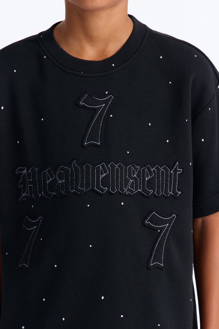Mini Relaxed Heavensent 777 Short Sleeve Tee - Black Wash