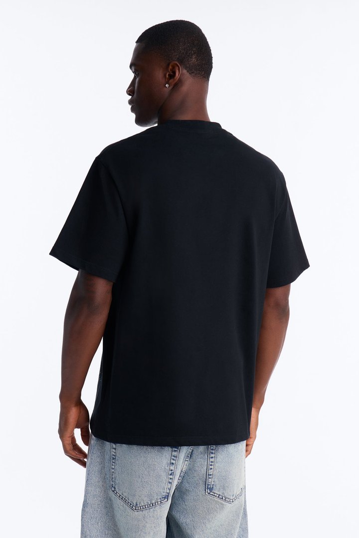 Saints Splatter Extra Heavyweight Oversized Short Sleeve Tee - Black