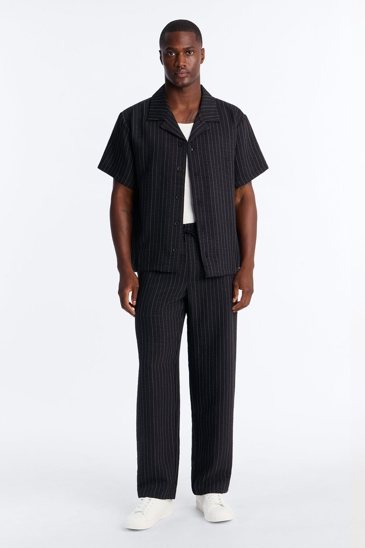 Off Stitch Relaxed Cuban Collar Shirt - Black/combo