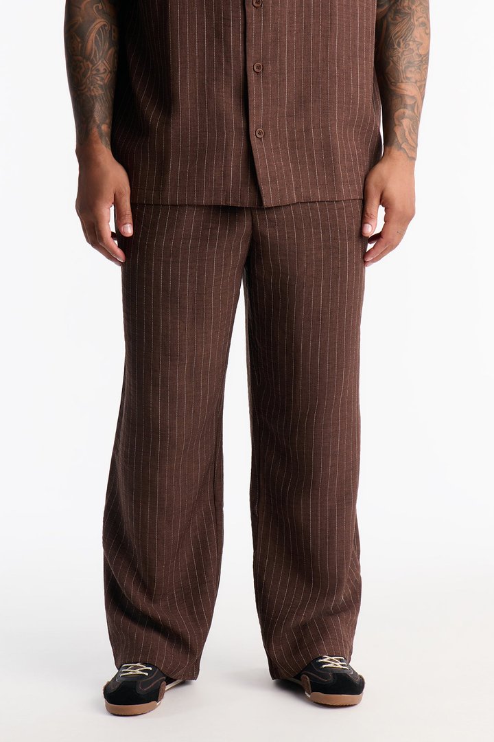 Off Stitch Relaxed Pant - Brown/combo