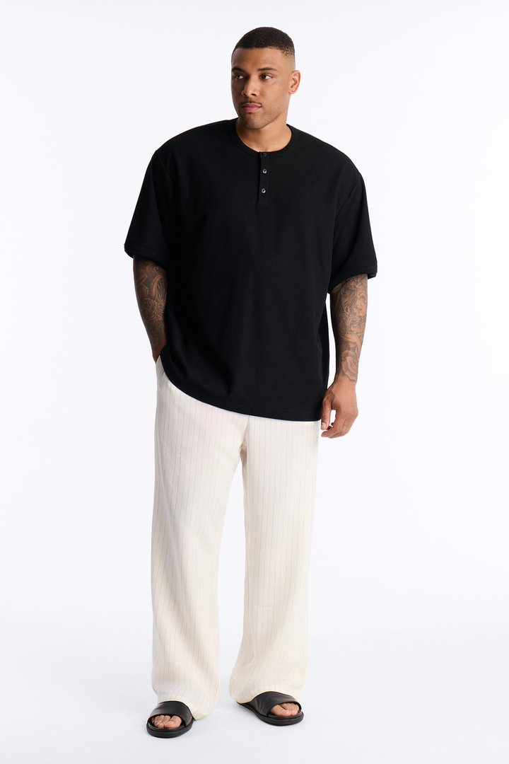 Off Stitch Relaxed Pant - Cream/combo