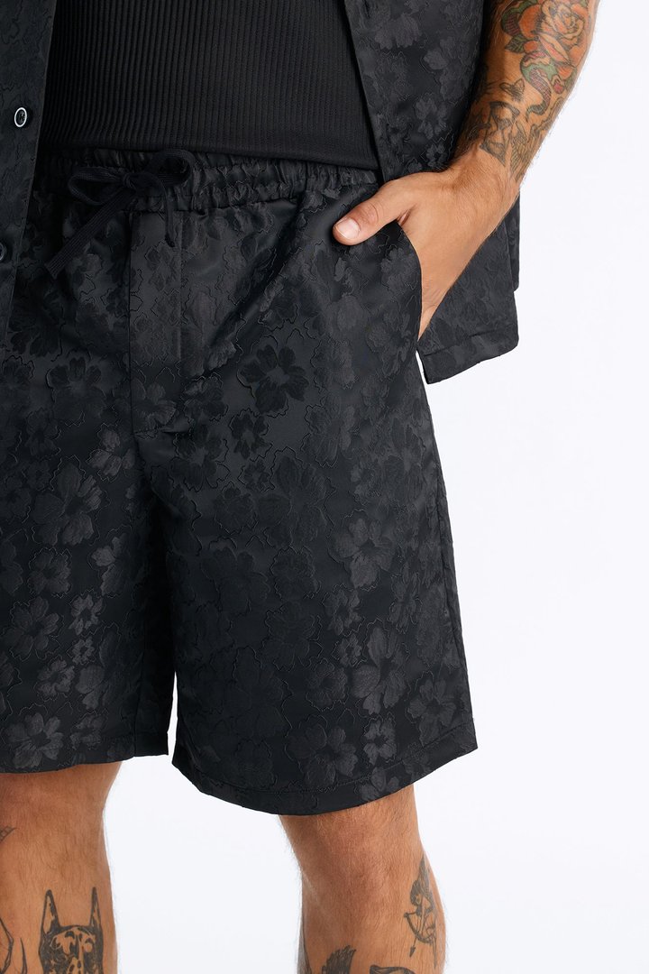 Lotto Floral Relaxed Short - Black