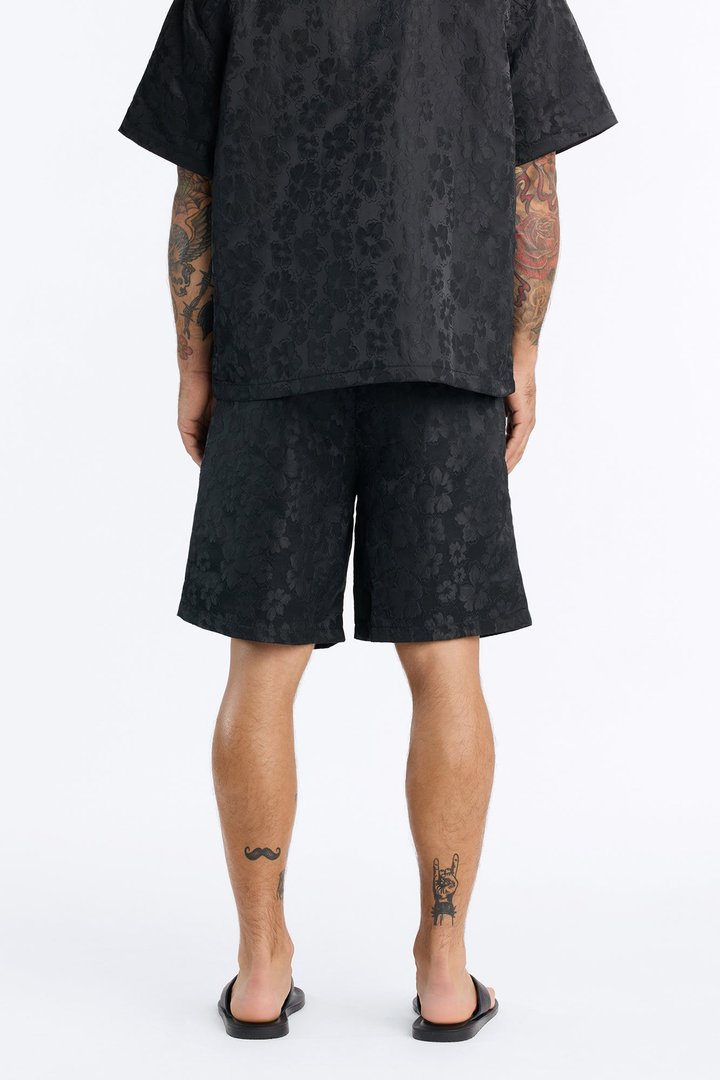 Lotto Floral Relaxed Short - Black