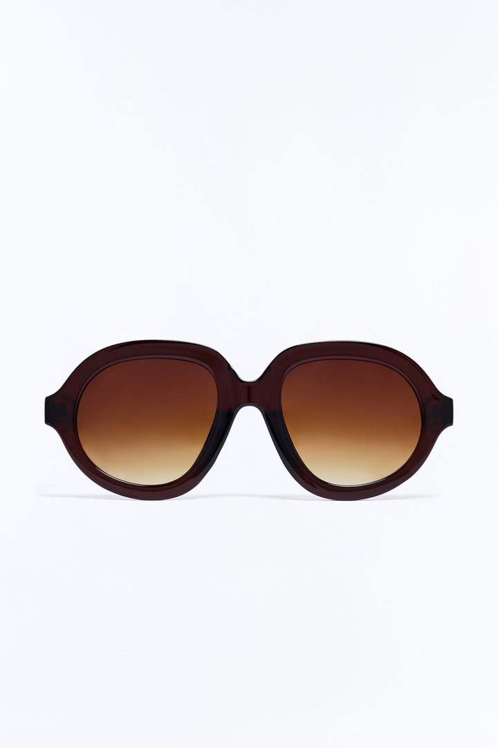 Funk Town Round Sunglasses - Brown