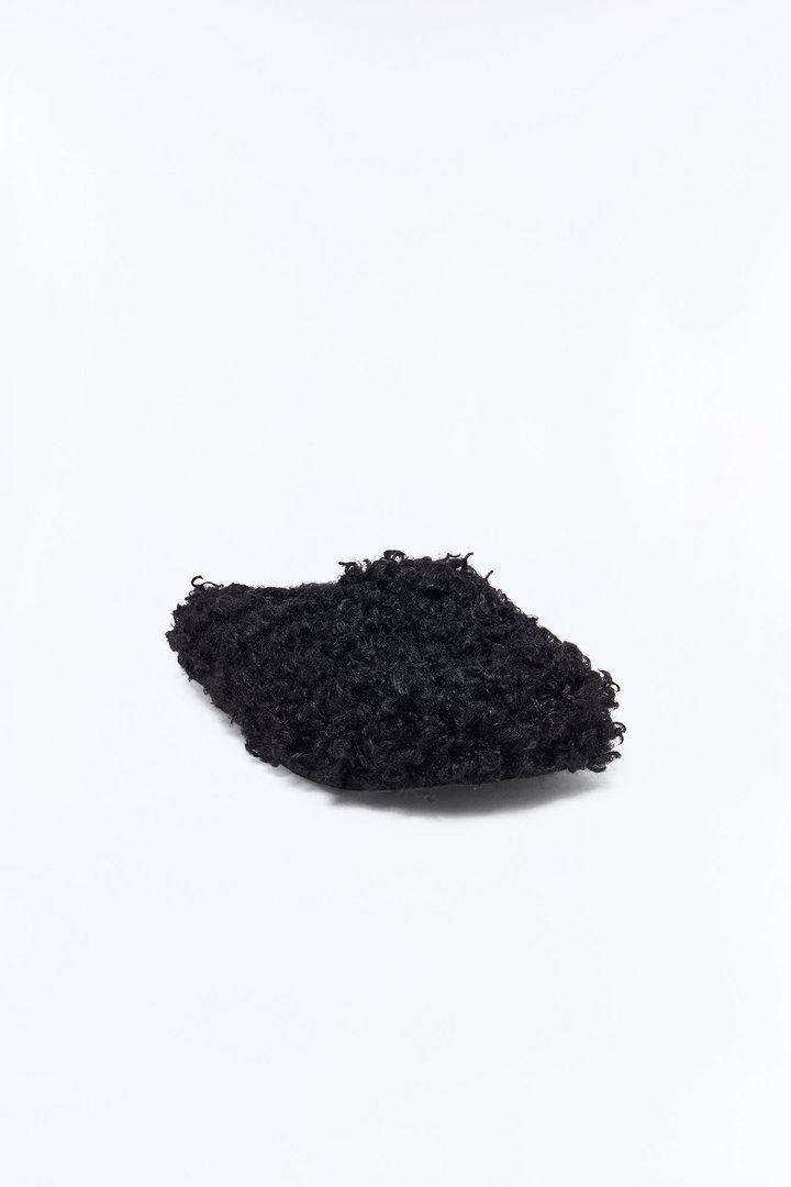 Kari Sherpa Flats - Black