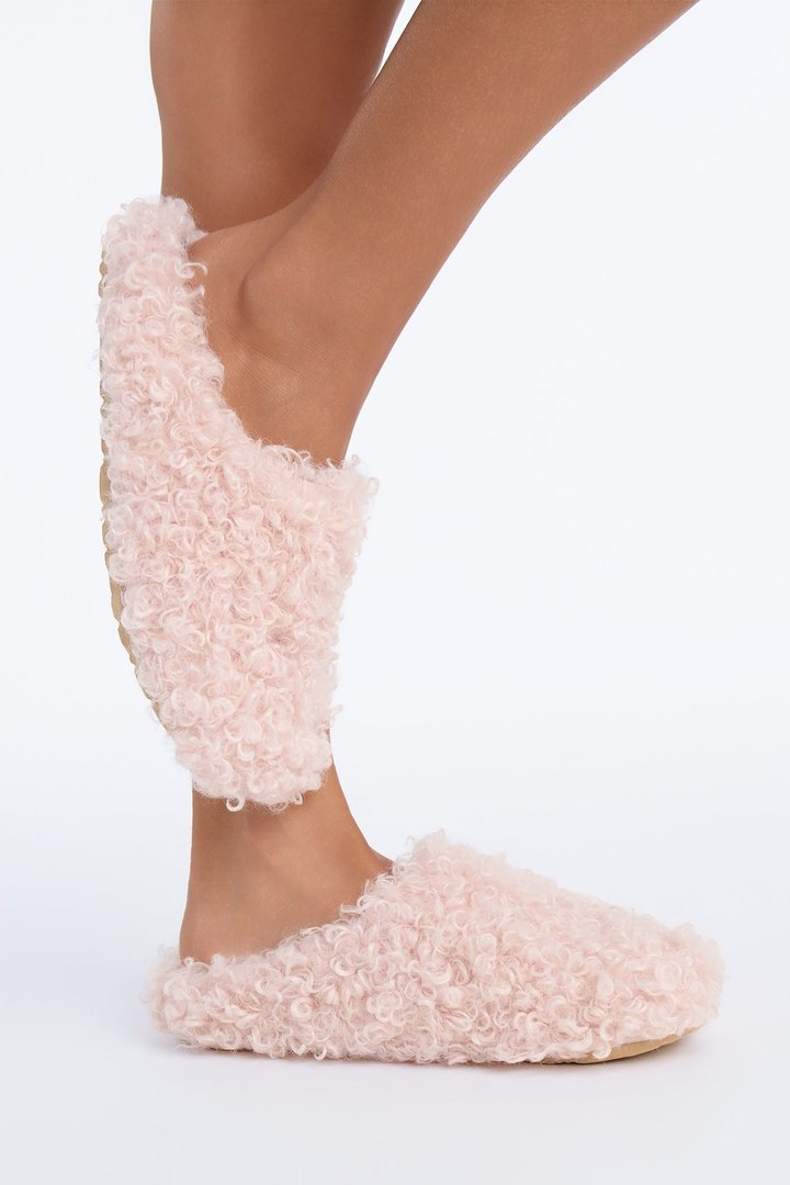 Kari Sherpa Flats - Blush