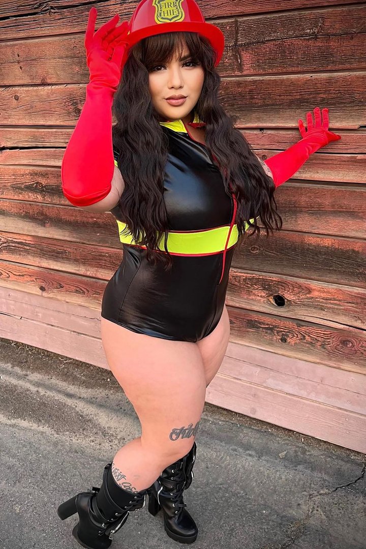 Fire And Desire 2 Piece Costume Set - Black/combo
