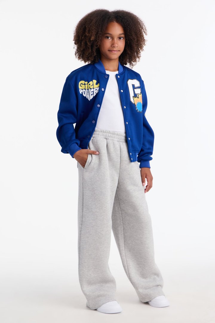 Mini Girl Power Forever Bomber Jacket - Navy