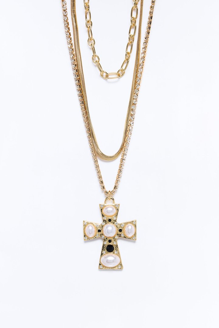 Sunlit Faith Layered Necklace - Gold