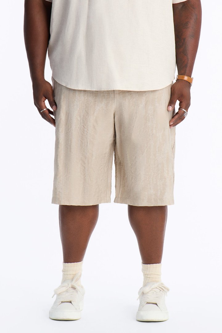 Savanna Textured Relaxed Short - Oatmeal
