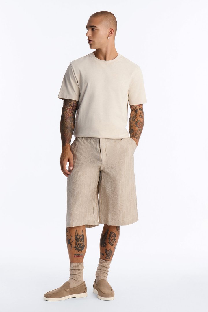 Savanna Textured Relaxed Short - Oatmeal