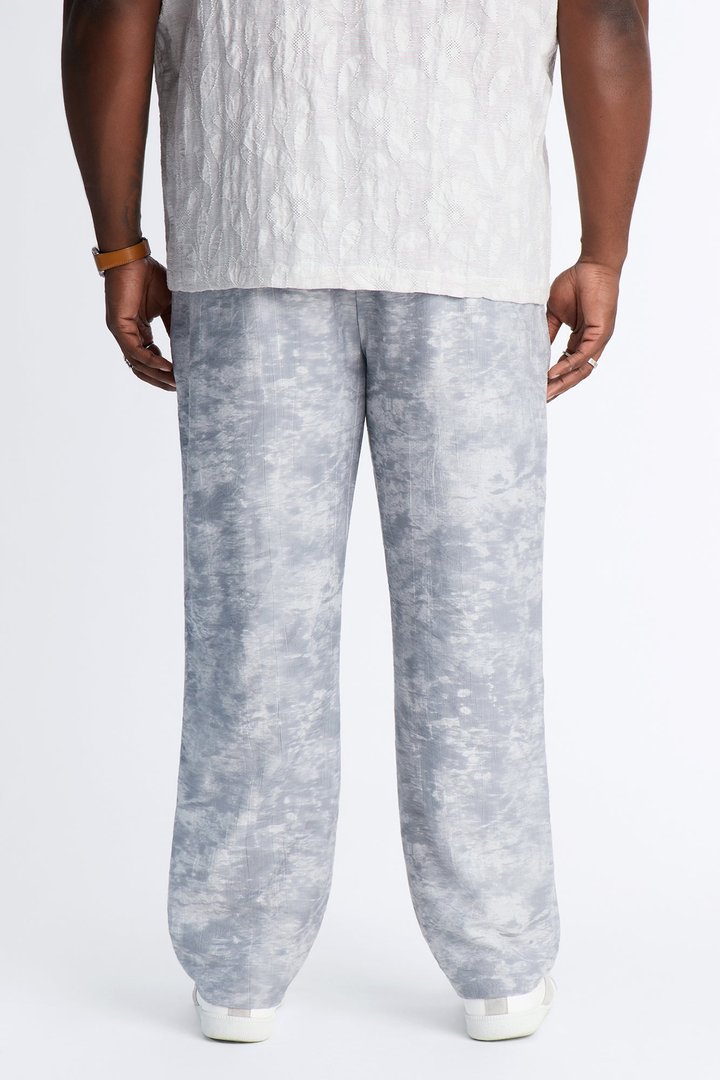 Marble Wash Straight Leg Pant - Grey/combo