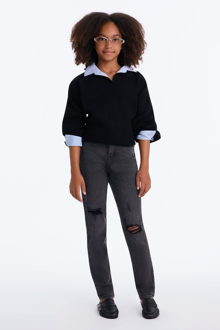 Mini Living Life Stretch Skinny Jeans - Black Wash